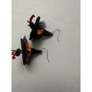Halloween Acrylic Pumpkin Lattern Wizard Cat Earrings Dangle Charms Jewelry Gift